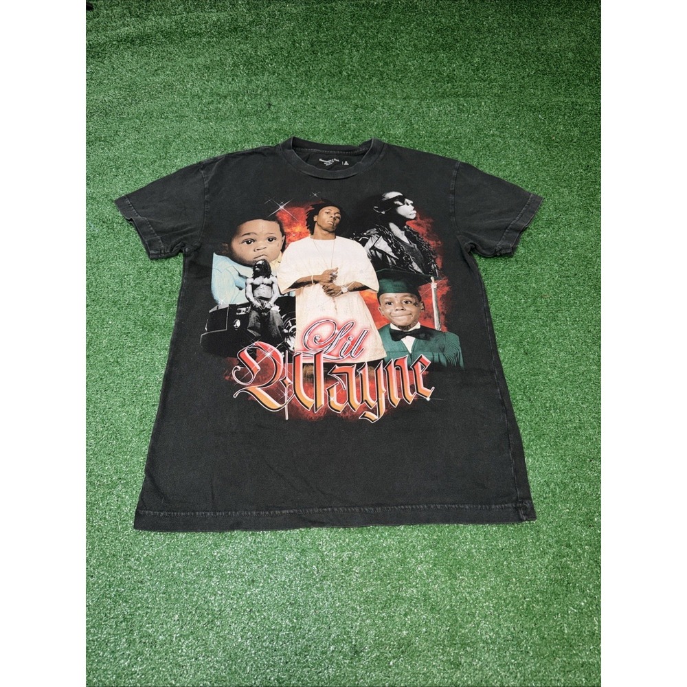 Lil Wayne Abercrombie & Fitch Shirt Mens Medium Gray Graphic Tee Hip Hop Rapper